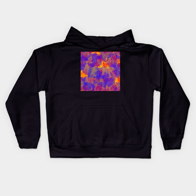 Layers of Primary Colors Abstract Kids Hoodie by Klssaginaw